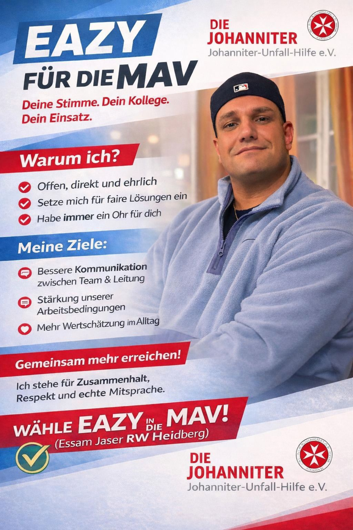 Wahlplakat von Essam Jaser